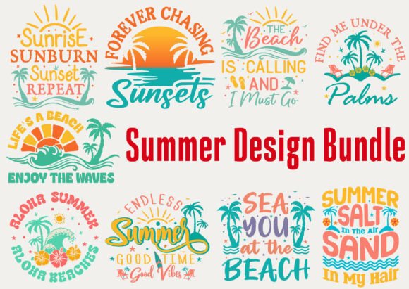 Download About Summer Design Bundle SVG Vector - Summer design Collection