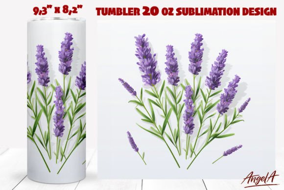 Download 3D Flower Tumbler Wrap / Purple Lavender - Flower tumbler wrap Collection