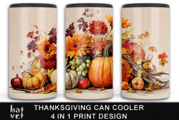 Download 4 in 1 Thanksgiving Can Cooler Design - Can cooler design Collection