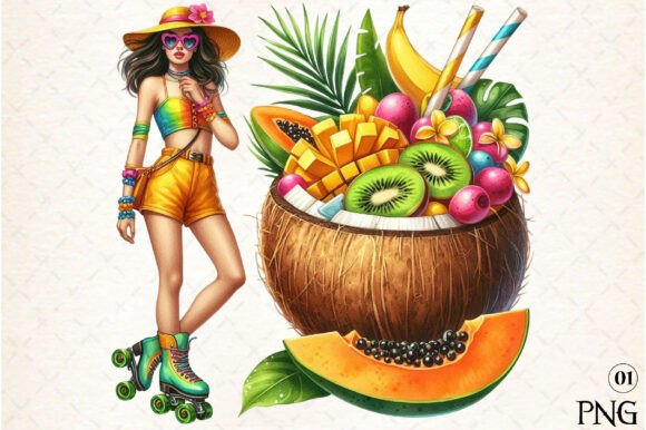 Download Watercolor Summer Coconut Sublimation - Coconut sublimation Collection