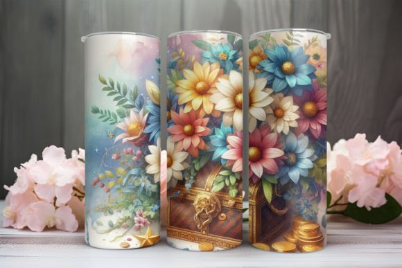 Download 3D Flower Tumbler Wrap - Flower tumbler wrap Collection