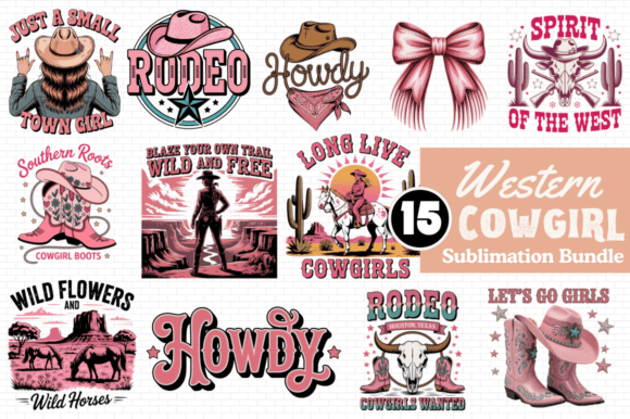 Download Western PNG ,Coquette Cowgirl Bundle - Western png Collection