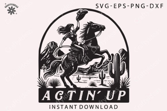 Download Actin' Up Cowgirl Western Png, Cowgirl - Western png Collection