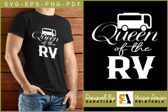 Download RV Camping Shirt Design Queen of the RV - Premium Resources