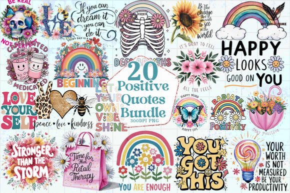 Download Positive Quotes Bundle Sublimation - Bundle sublimation Collection