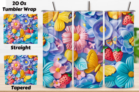 Download 20oz Skinny Flower Tumbler Wrap | Png - Flower tumbler wrap Collection